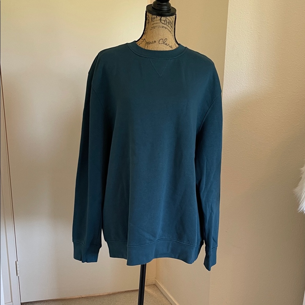 Primark Men's Deep Teal Crewneck Sweater